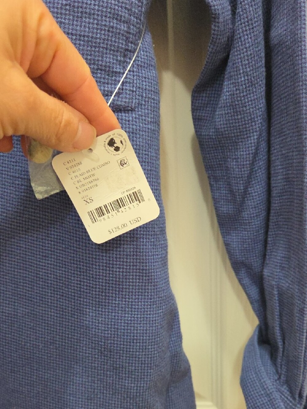 We The Free Blue Textured Button Shirt Jacket - Picture 2 of 5